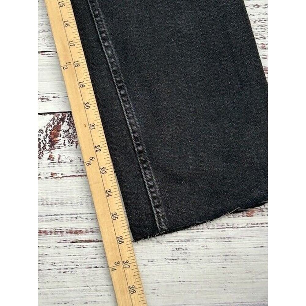 RE/DONE Womens 70s Stove Pipe Straight Leg Jeans Raw Hem Denim Black Size 29 NWT - Picture 12 of 12